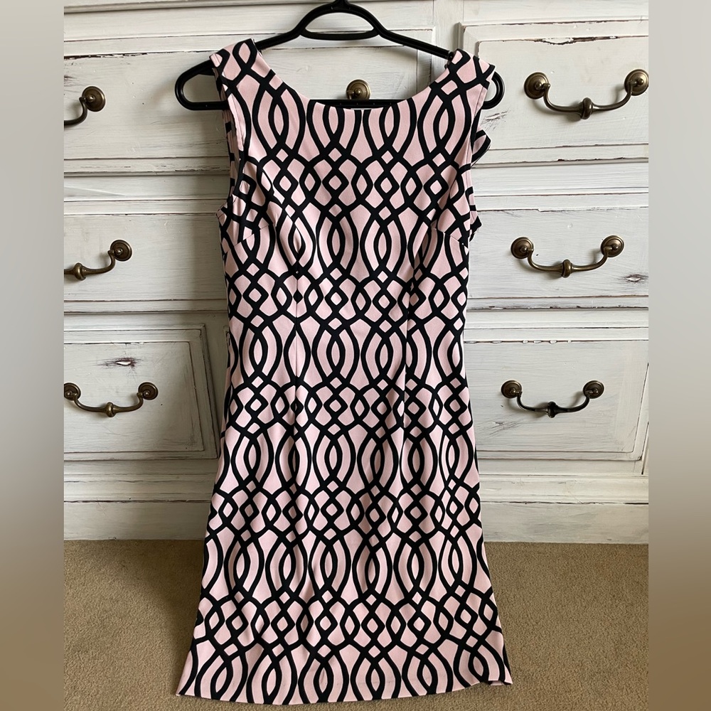 Pink and black dress
